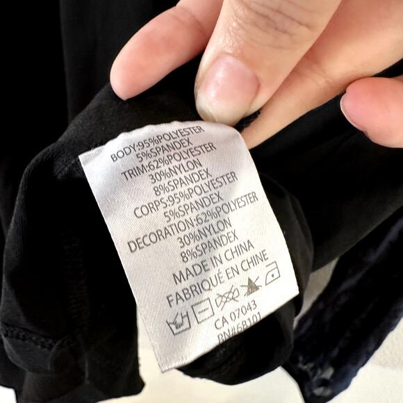 BELLDINI Black Velvet Burnout Tunic Size M Whimsygoth Witchy Twee Classic Chic - Picture 10 of 11